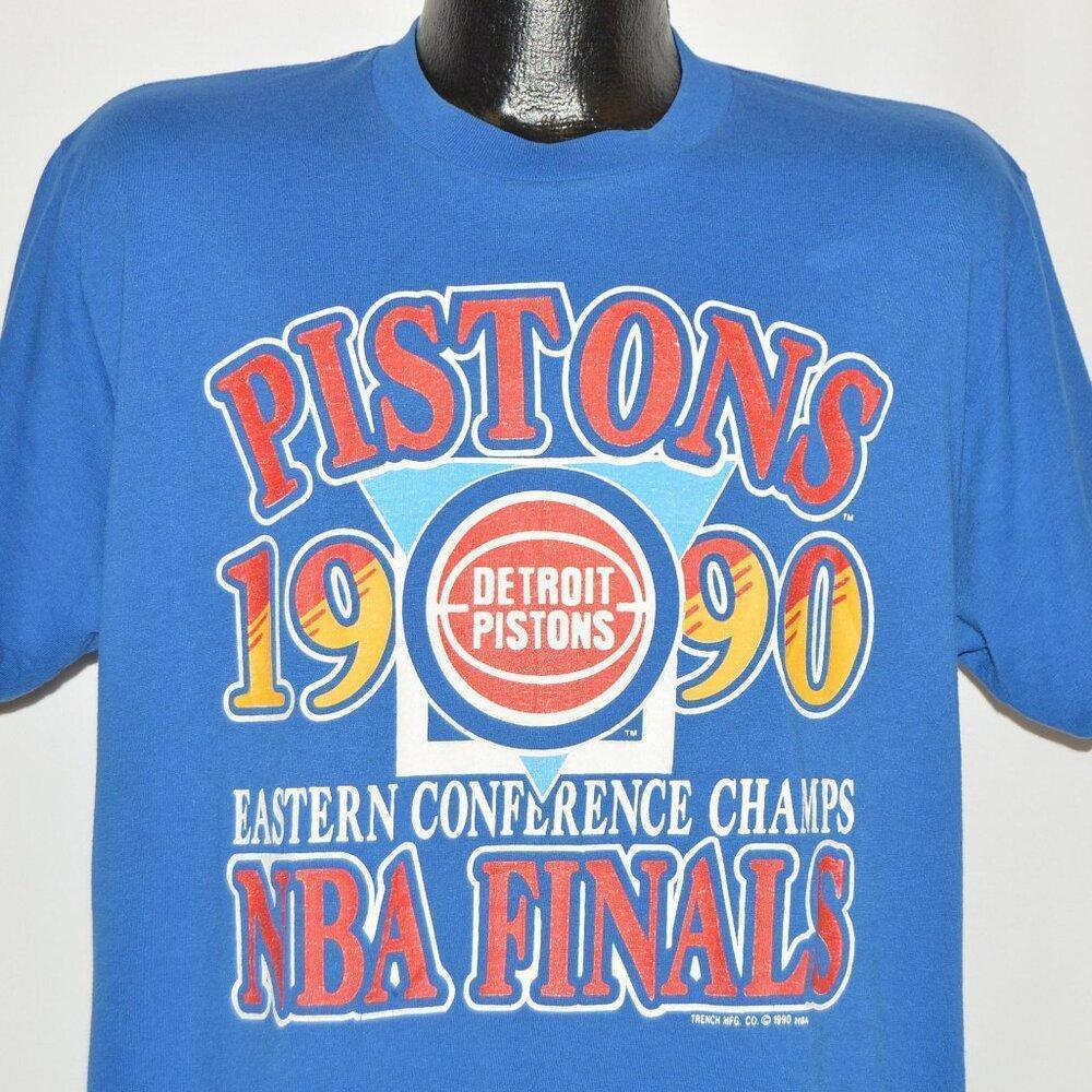 1990 Detroit Pistons Nba Champions Shirt Royal Blue
